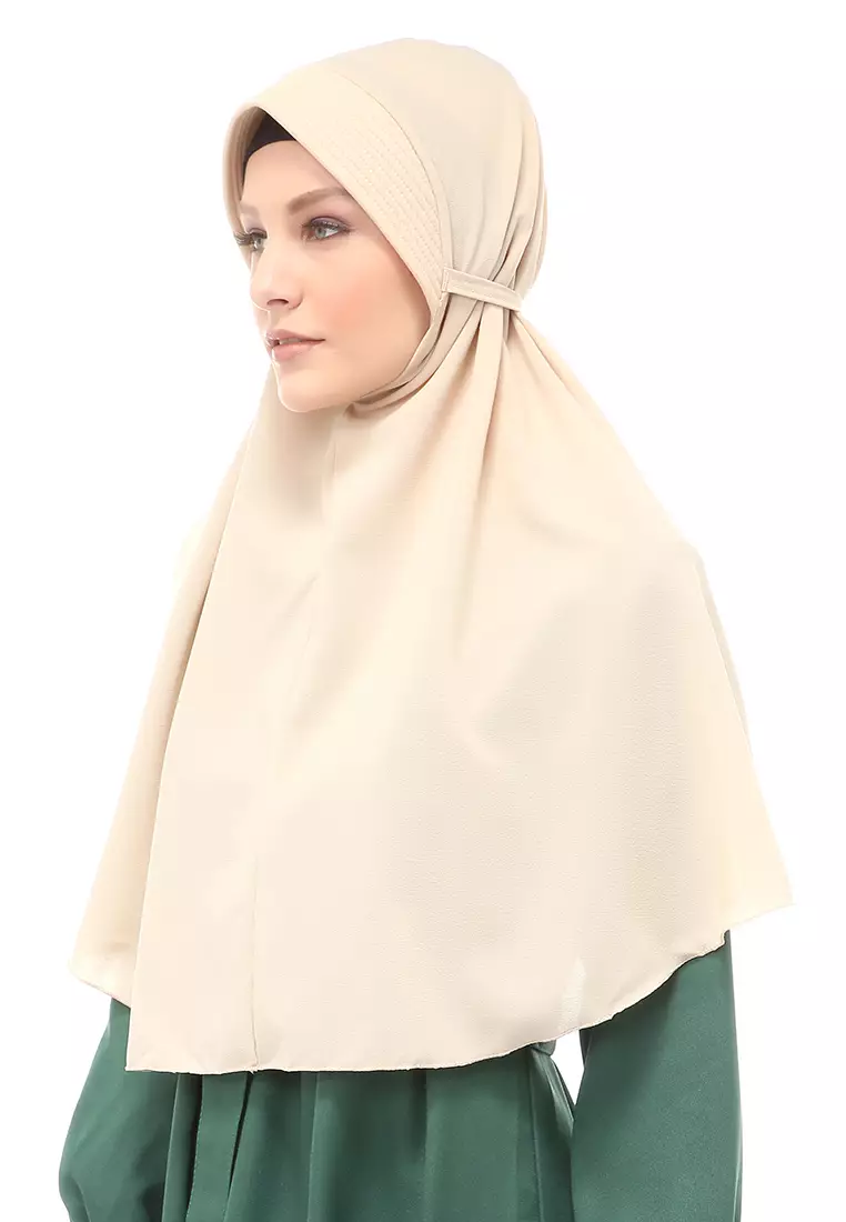 Anisa Jilbab Khimar Muslimah Polos Tali Berbo Regular Fit - Coksu