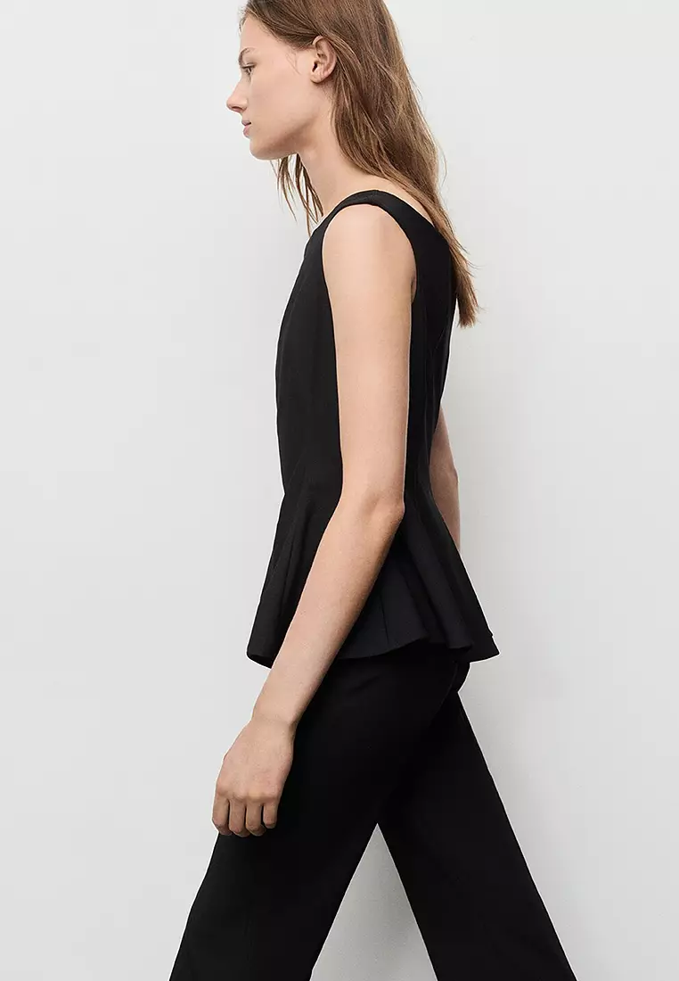 Strapless Peplum Top