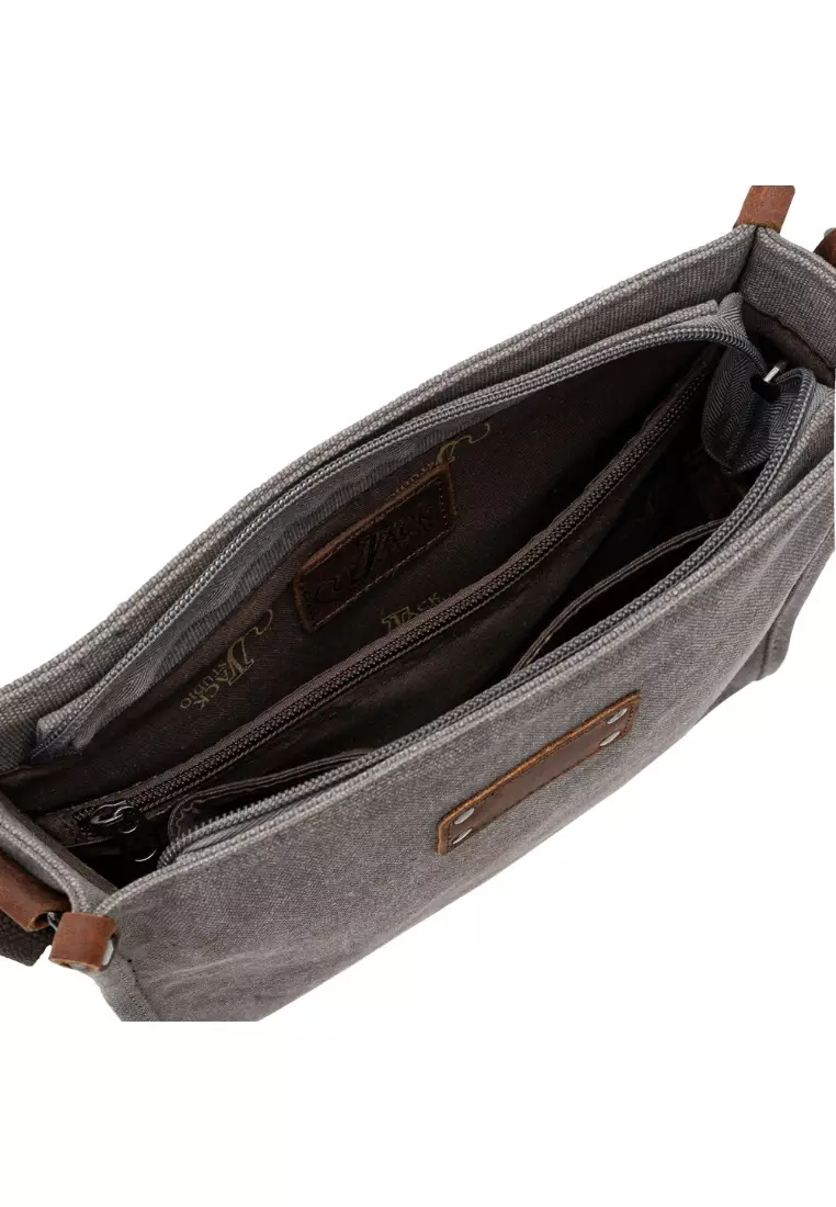 Jack Studio Canvas Leather Street Tide Messenger Bag BAD 21007