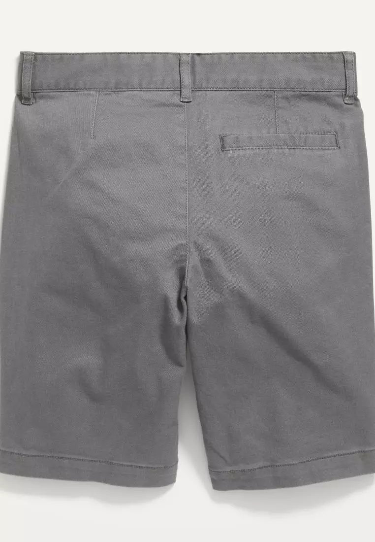 Built-In Flex Straight Twill Shorts for Boys (At Knee)