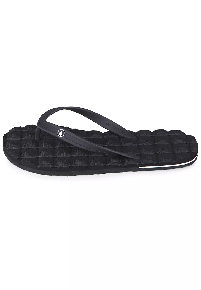 MSN RECLINER RUBBER 2 SANDALS BLACK WHITE