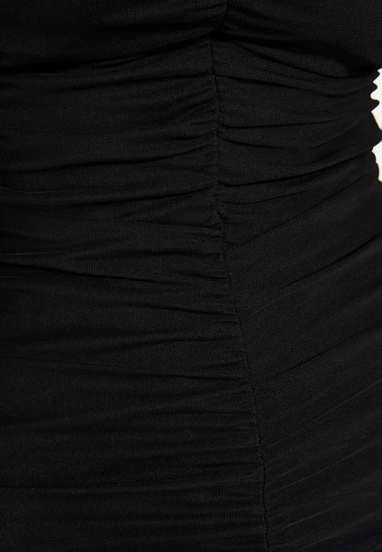 Draped Tulle Dress