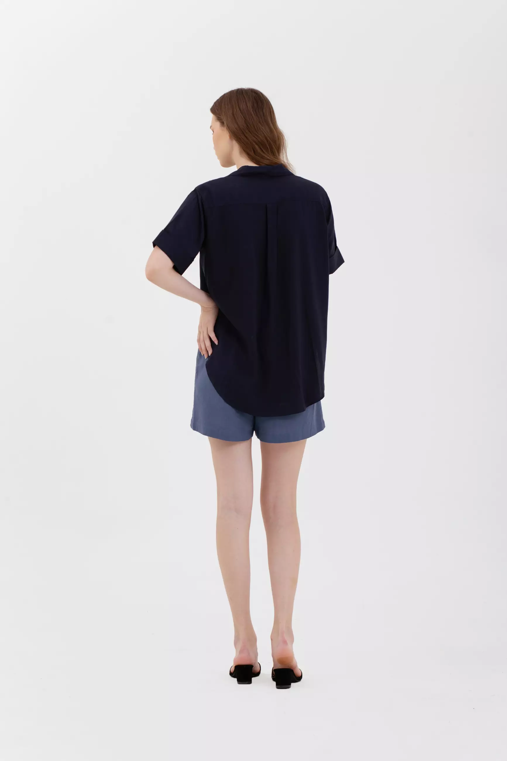 Kemeja Wanita Heira Navy