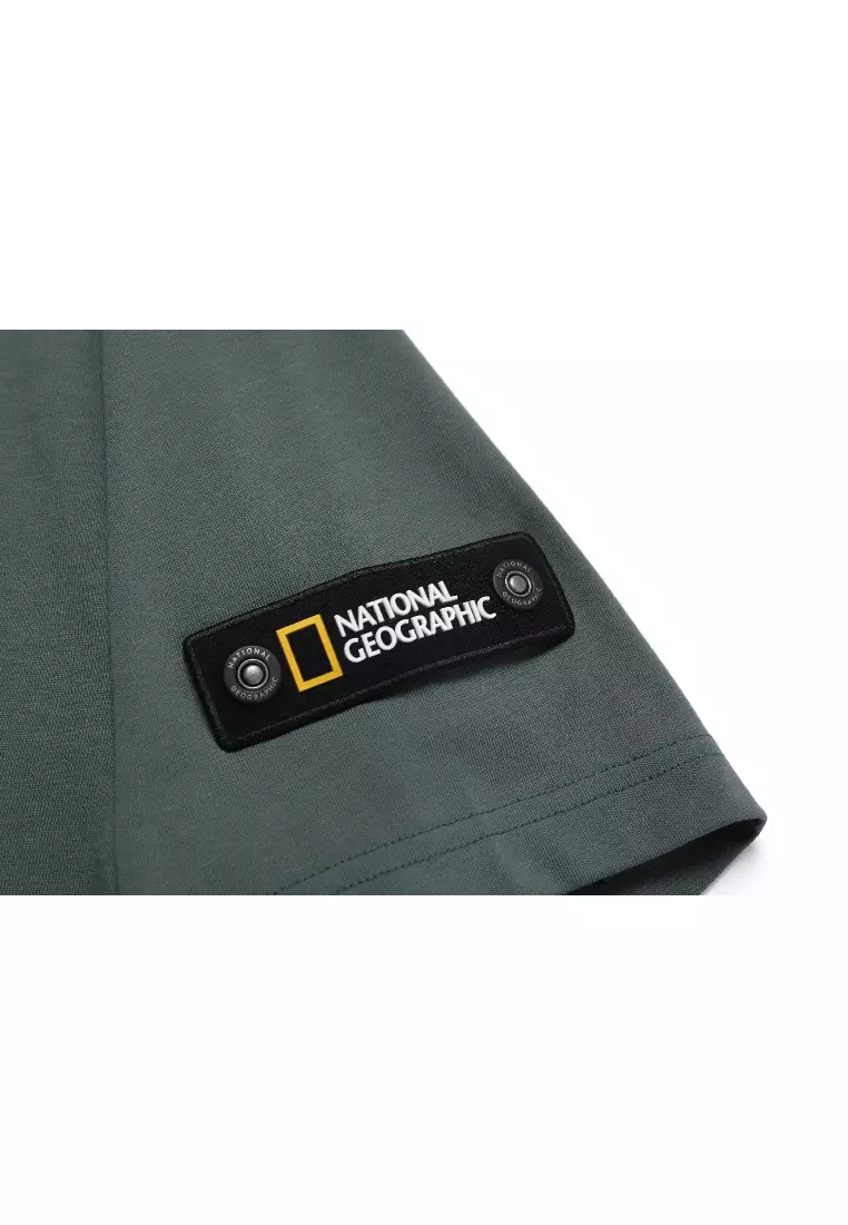 男女同款徽章半寬鬆短袖T恤