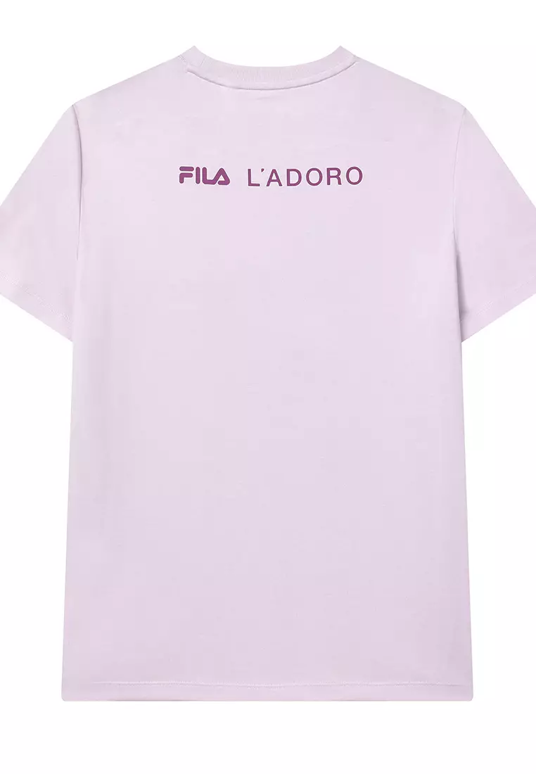 Buy FILA FILA CORE Women s HERITAGE Short Sleeve T shirt in Purple