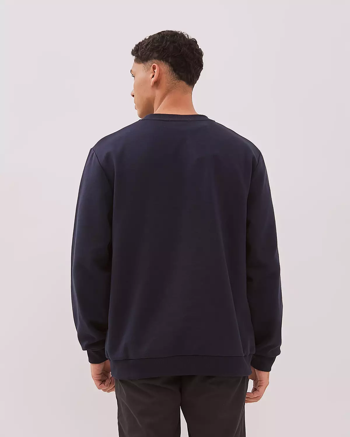 MEN'S NAVY BLUE CASUAL SWEATER