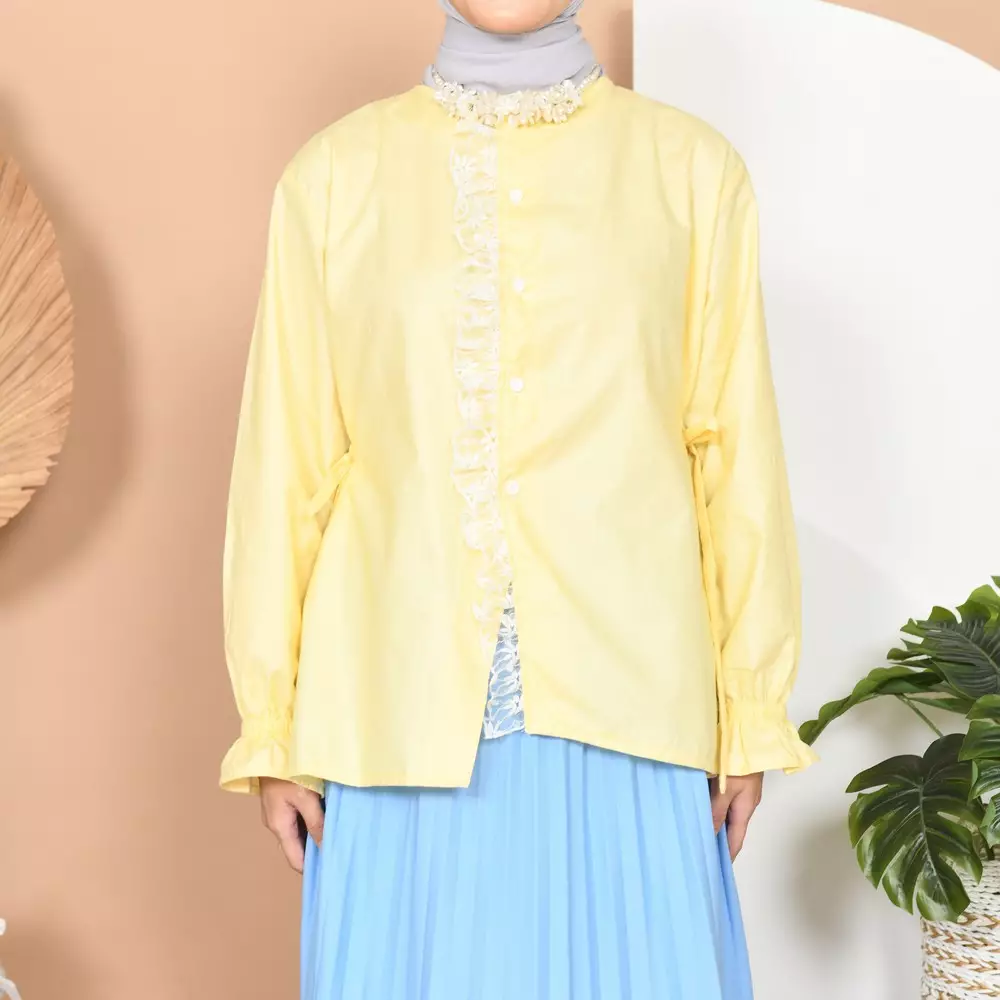 Vilya Poplin Blouse - Soft Yellow M20027 R25S2