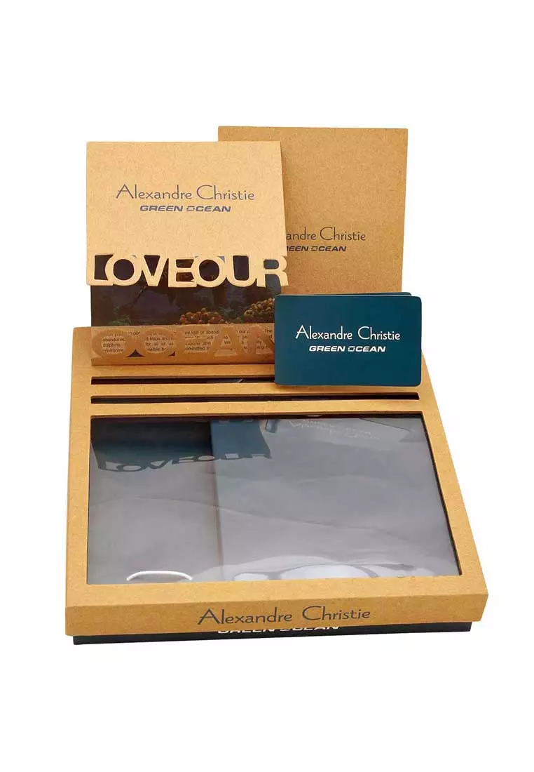 Alexandre Christie Jam Tangan Pria - Tosca Blue Rosegold - Rubber - 6584 MFRRGBU