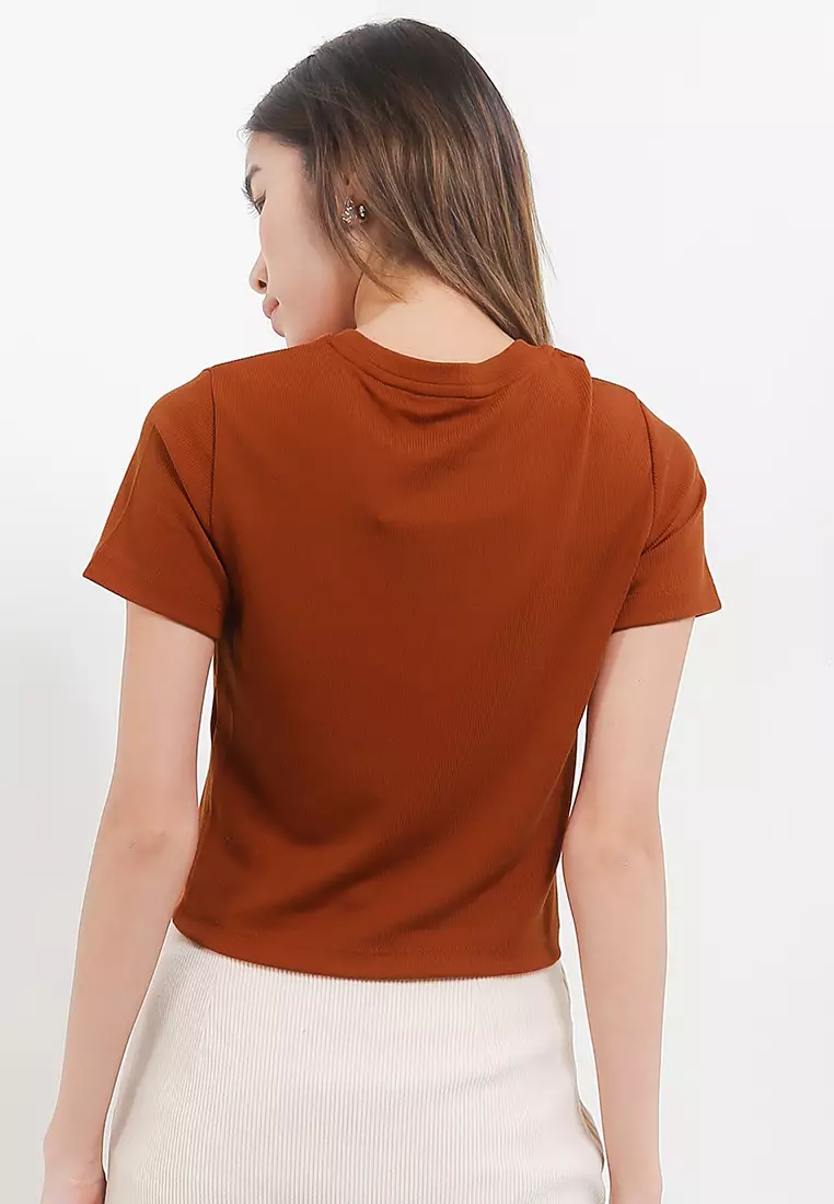 Hotty Ts Crop Ribbed Tee