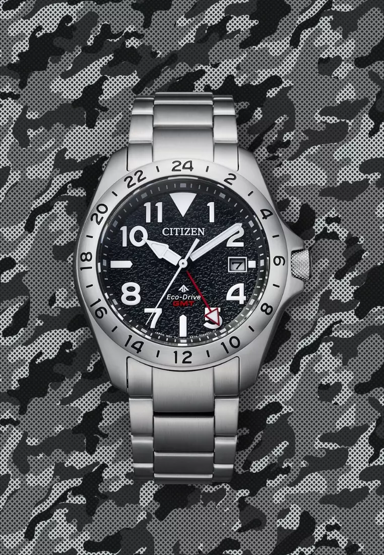 Buy Citizen Citizen Promaster Land GMT Series Carbon Grey Textured