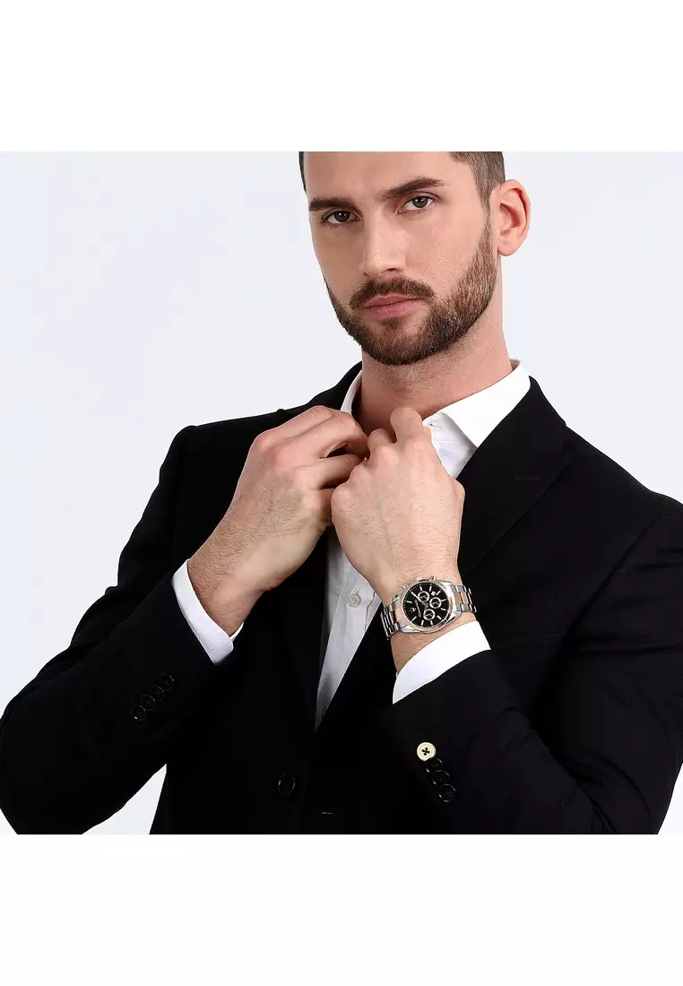 【2 Years Warranty】Maserati Attrazione 43mm Men's Quartz Watch R8853151002 With Luminous Dial Hands