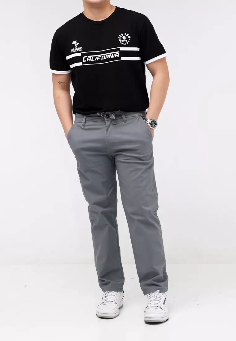 Colored Long Pants Slim Tapered