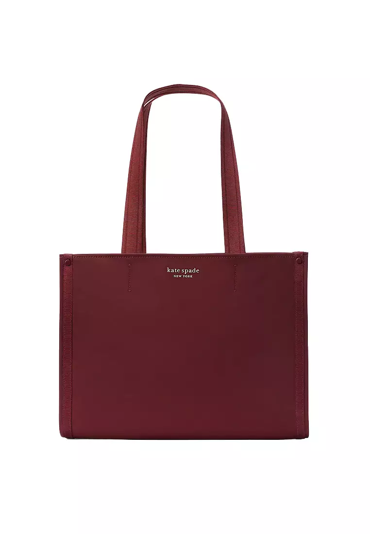 Kate Spade Perry Saffiano Leather Laptop Tote Bag Deep Berry K8693