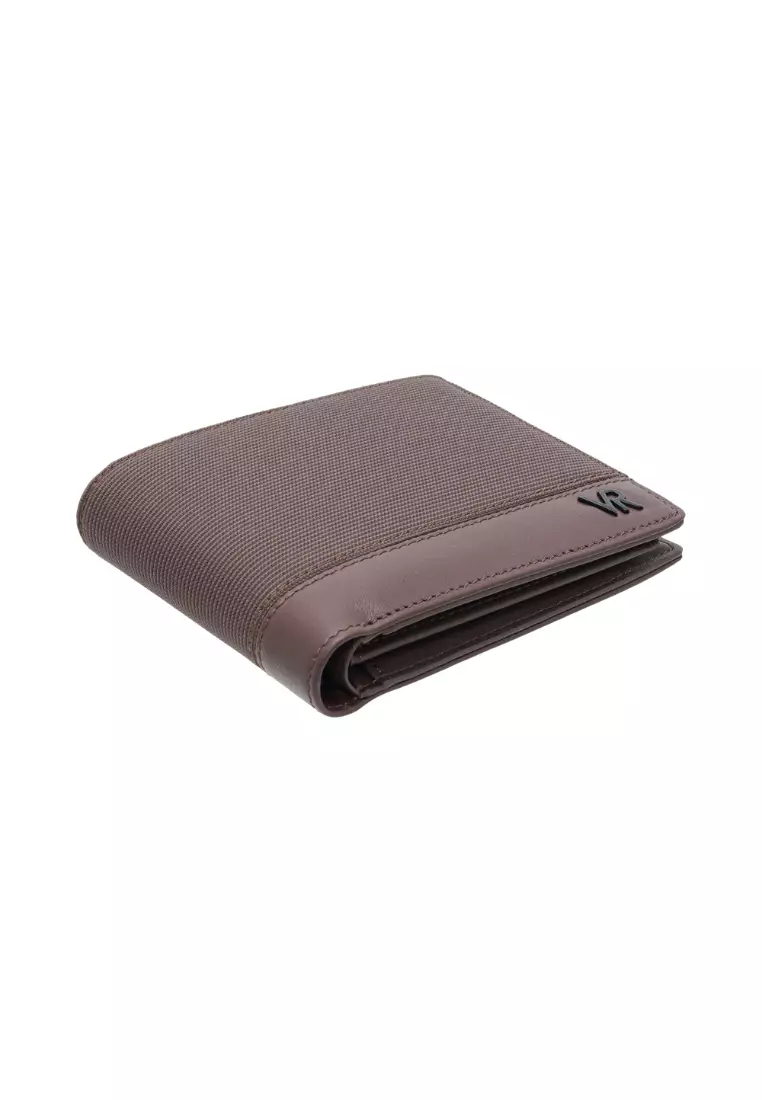Valentino Rudy Italy Men's Fabric + Leather Mid Flap Wallet 0468000-630