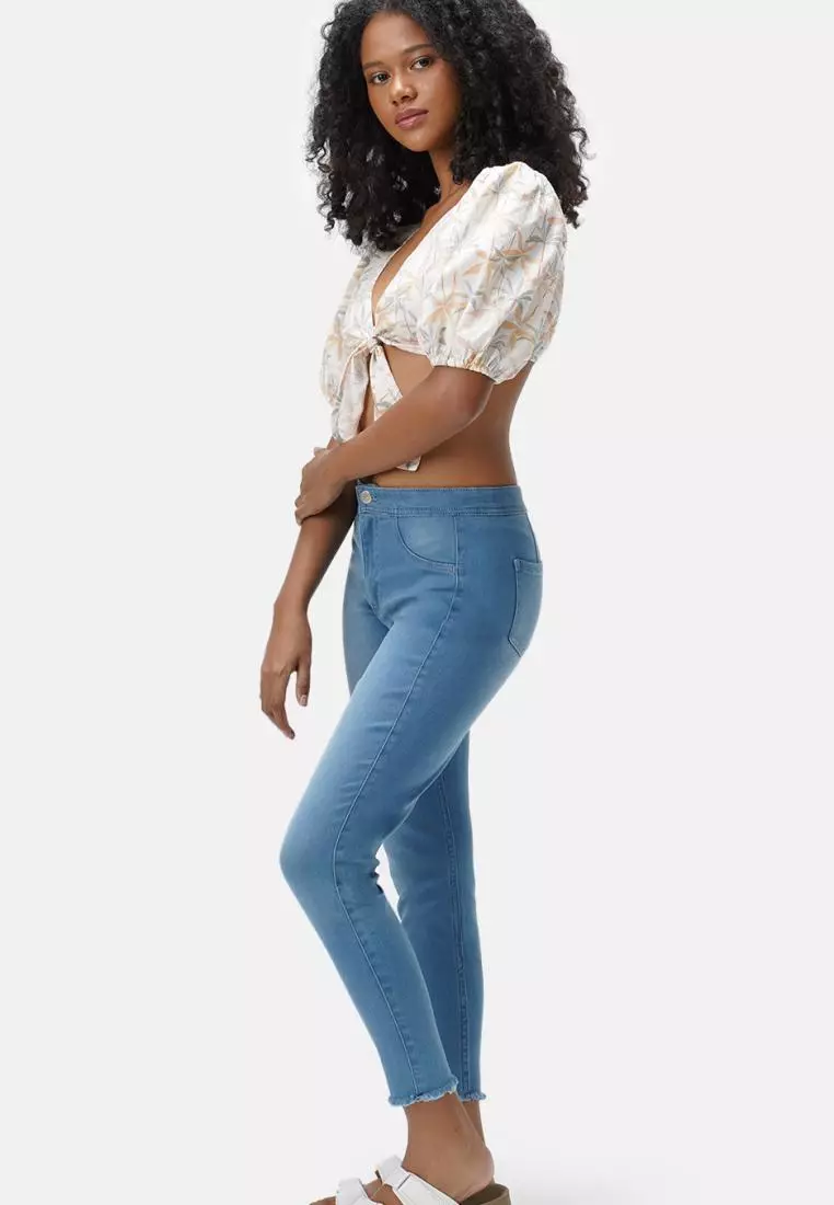 Buy JUST G Teens Skinny Jeans with Raw Edge Hem 2024 Online