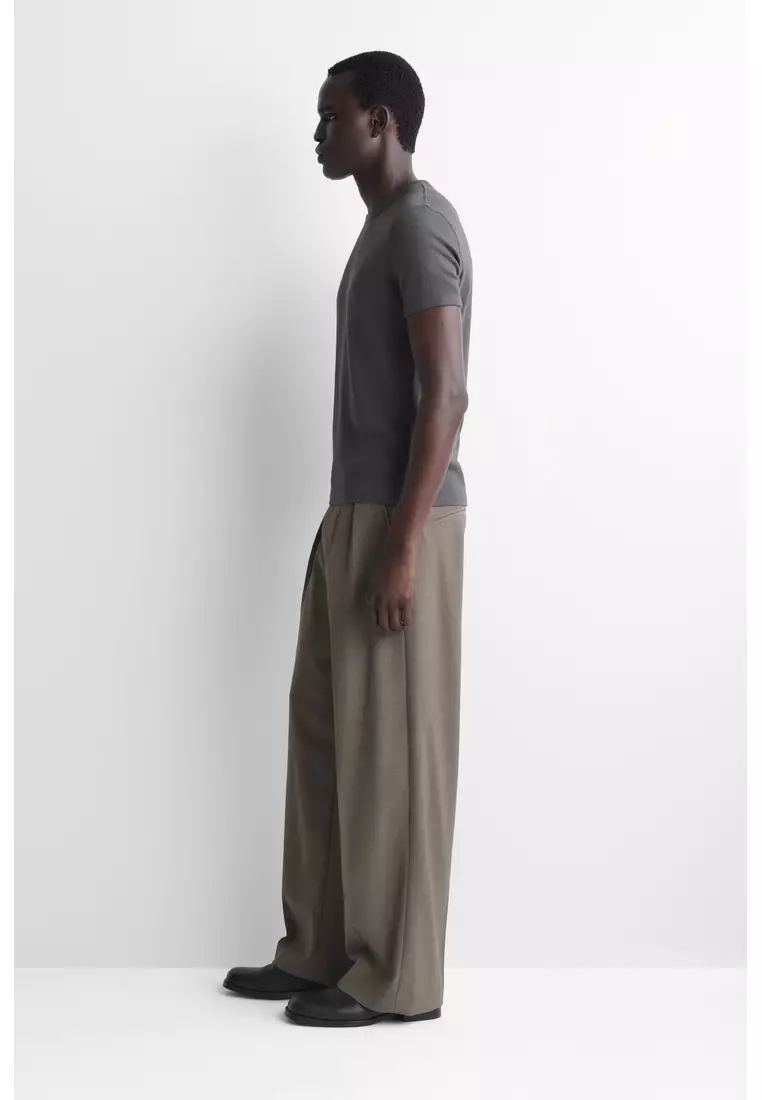 SLIM RIBBED COTTON T-SHIRT