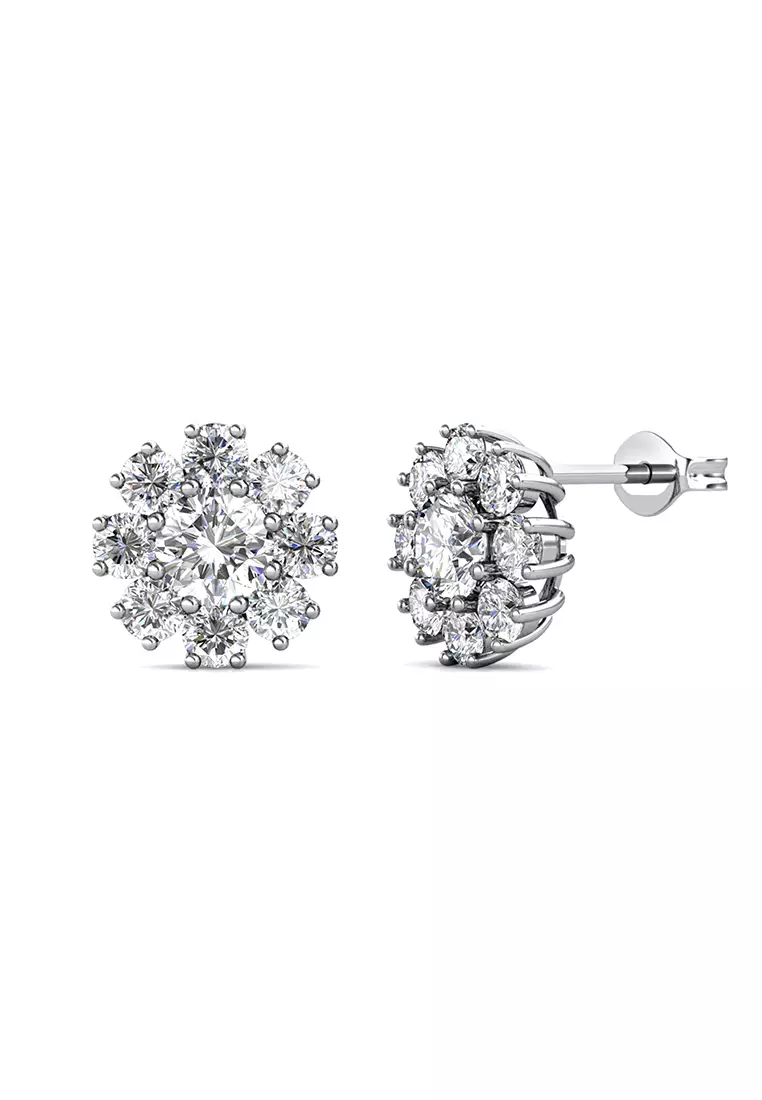 Berlian Moissanite Mon Orne Earring WG [GRA CERTIFICATE MOISSANITE DIAMOND] - Anting 0.3 CT Moissanite Diamond with 925 Silver Celesta Moissanite