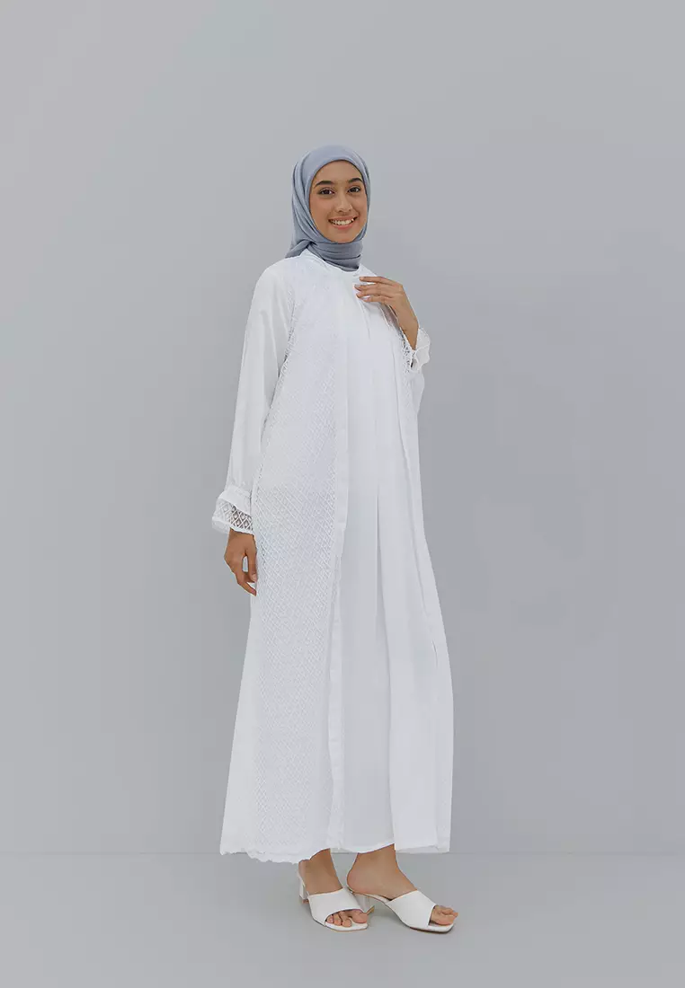 Geela Official - Alesha Two Set Dress White (G.4297)