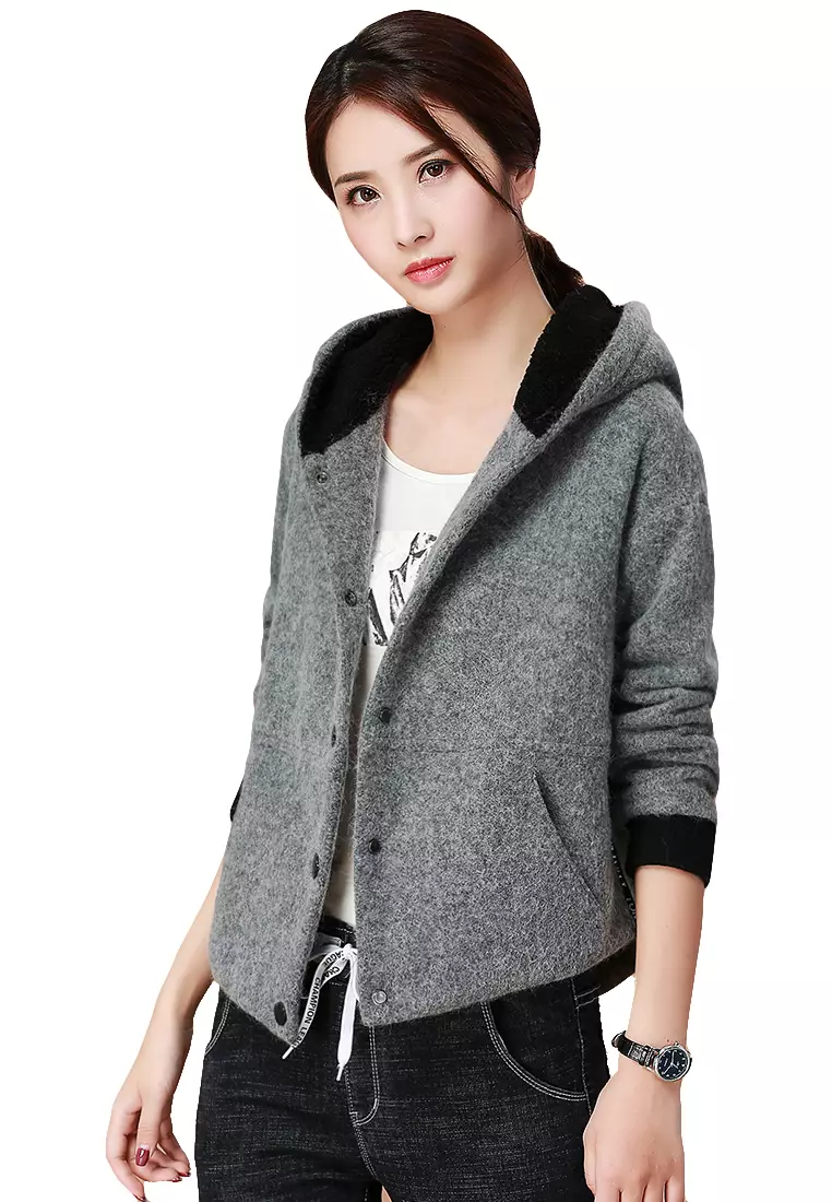 Warm wool cheap jacket