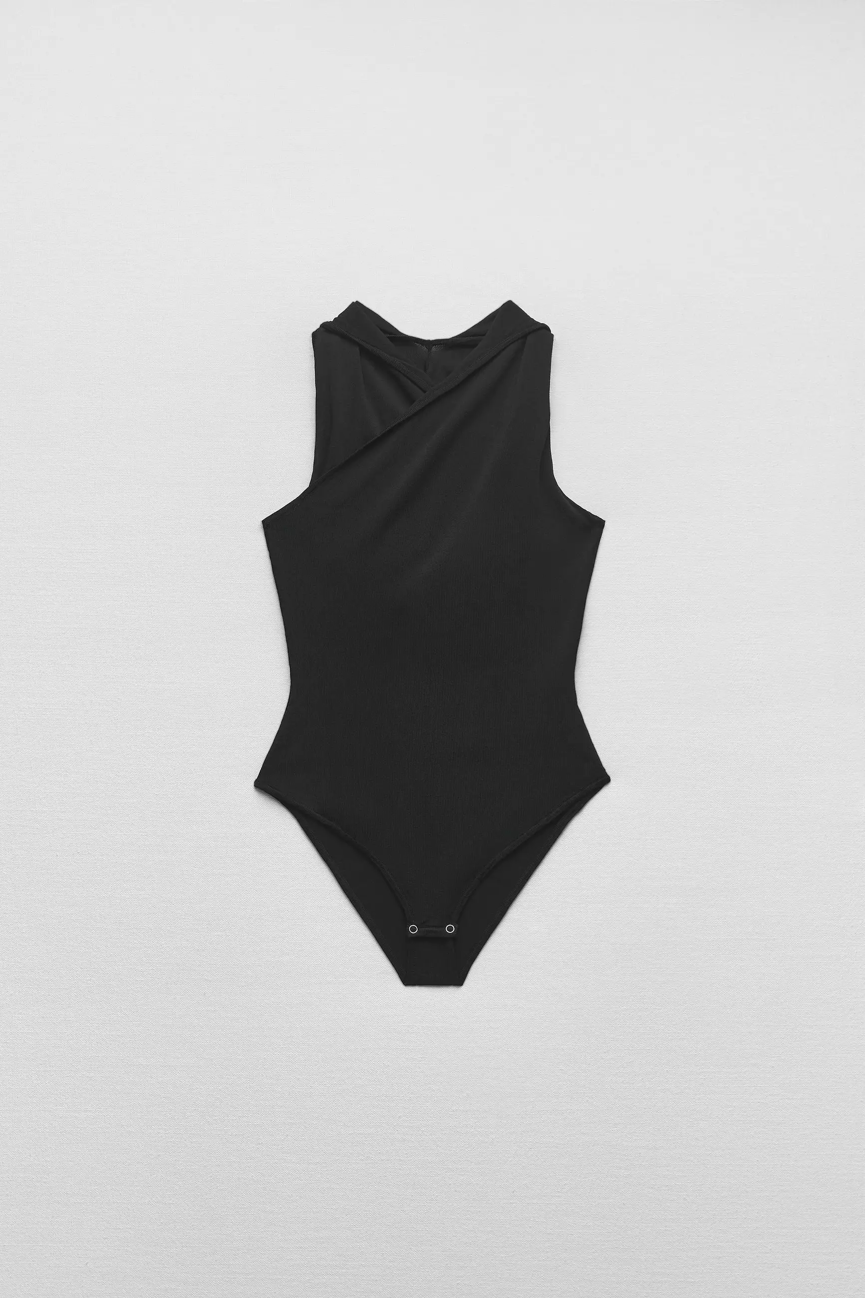 Knit Bodysuit With Hood