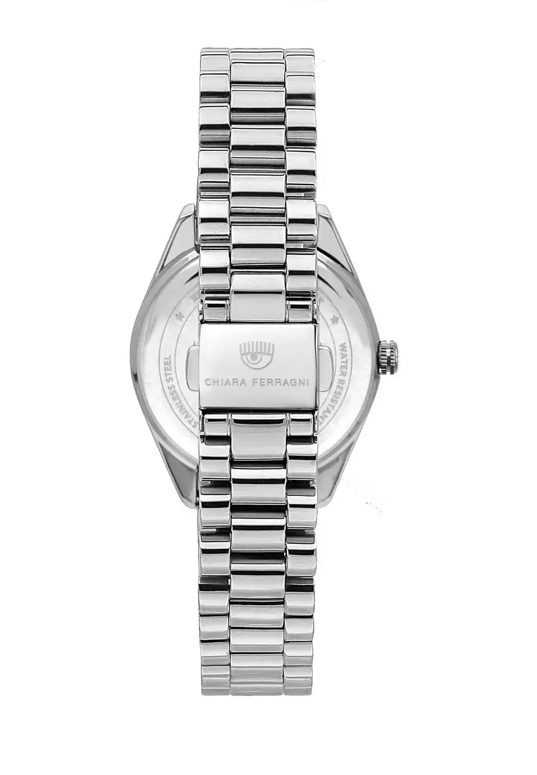 【2 Years Warranty】 Chiara Ferragni Everyday 34mm White Silver Dial Women's Quartz Watch R1953100505