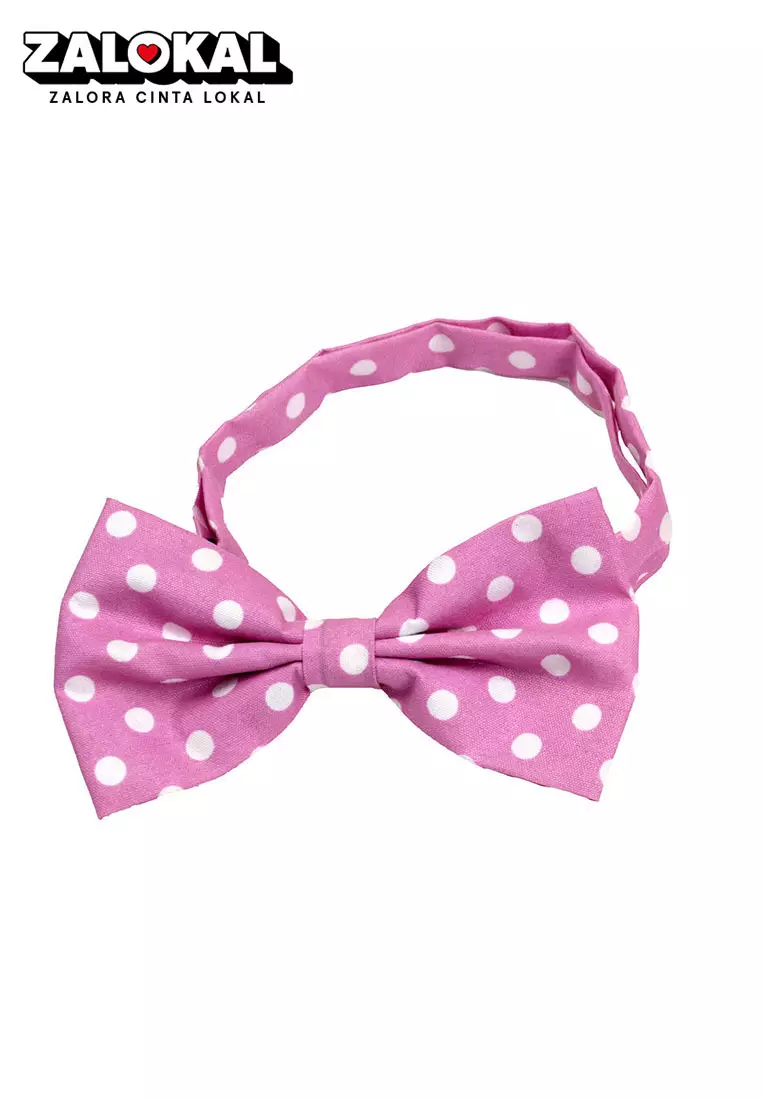 Dasi kupu Bowtie Violet Polka A25