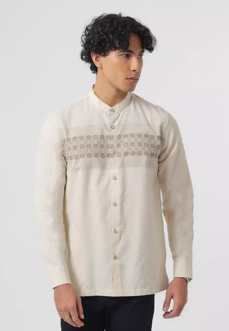 Kemeja Koko Pria Lengan Panjang Baju Muslim Pria BILAL BEIGE