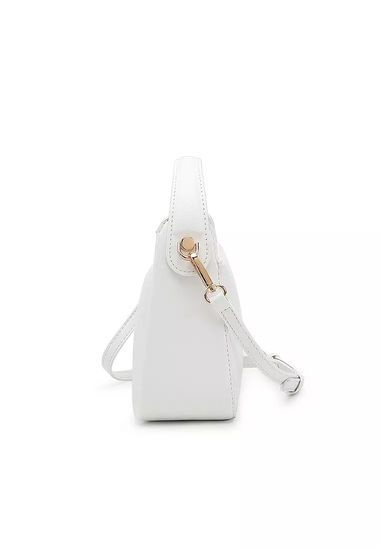 Women's Top Handle Bag / Sling Bag / Crossbody Bag - White