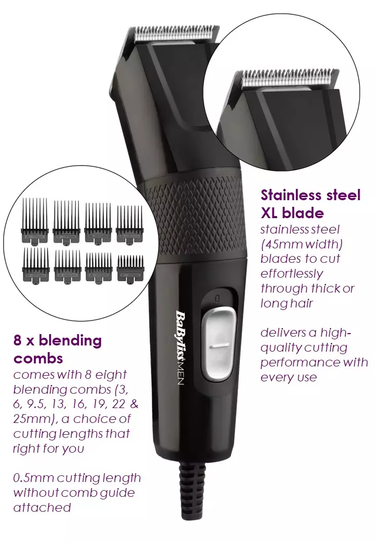 Ss Techno Babyliss Hair Clippers Asda BaByliss Men's Powered Hair