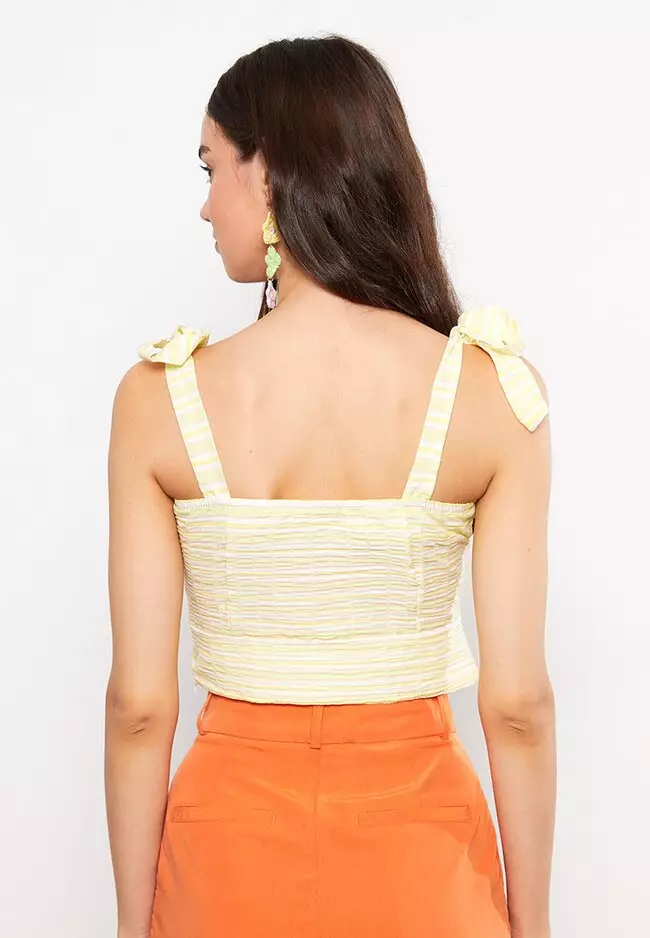 Striped Strapped Women's Top