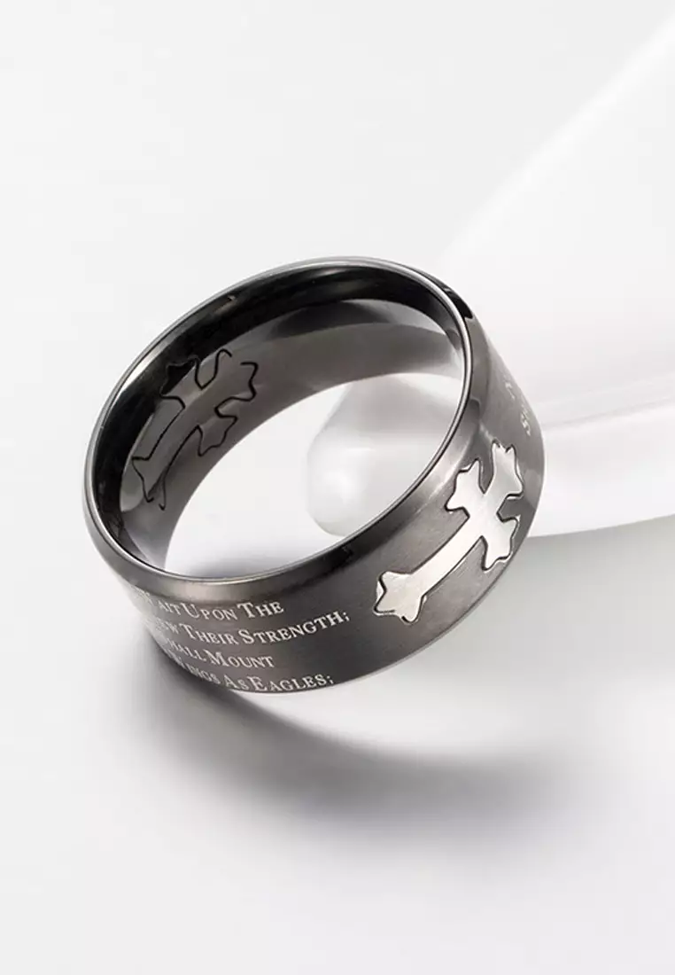 型男鈦鋼介子戒子