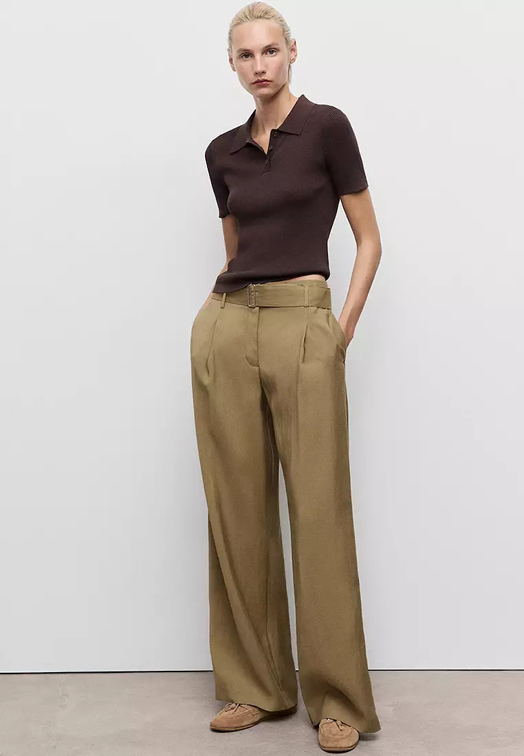 Paperbag Trousers with Belt