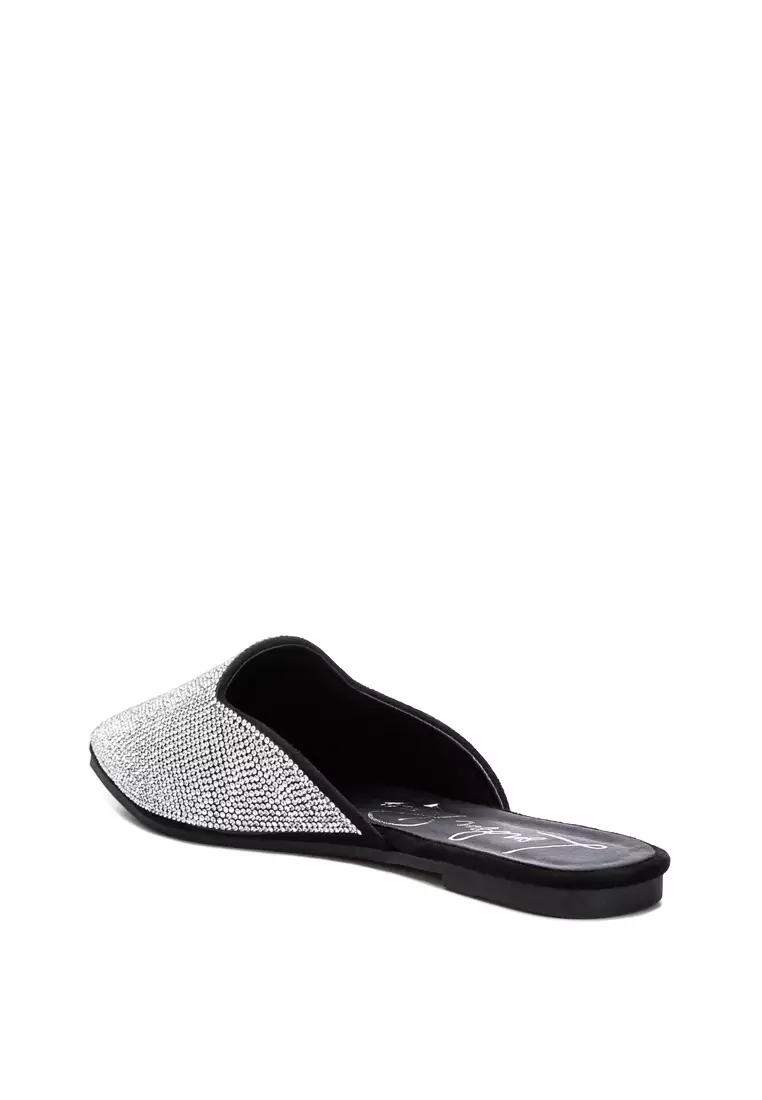 Buy London Rag Black Rhinestones Mules Online | ZALORA Malaysia