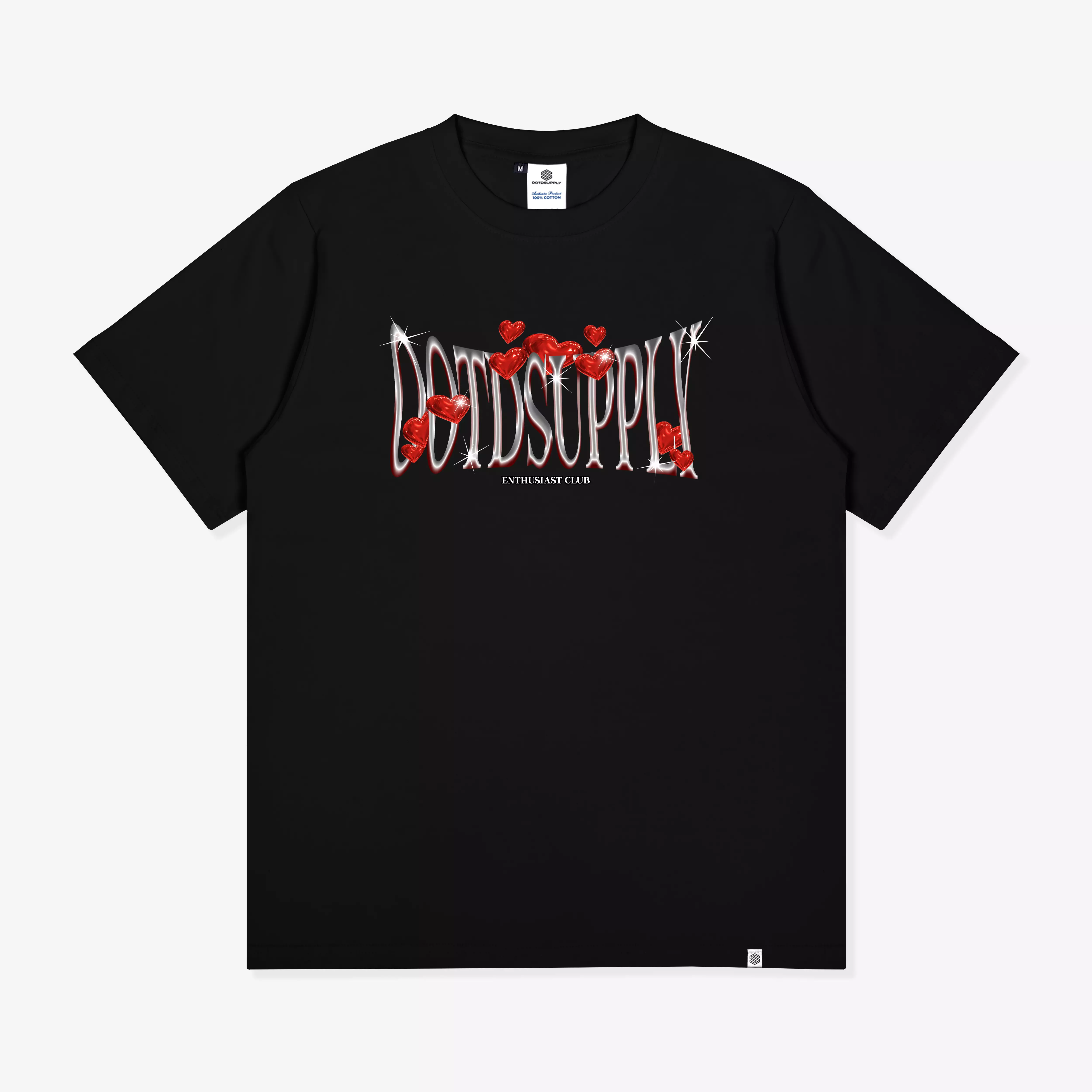 OOTDSUPPLY Reguler Tshirt 24s Delight Black & White Color | Kaos Pria & Wanita TS097