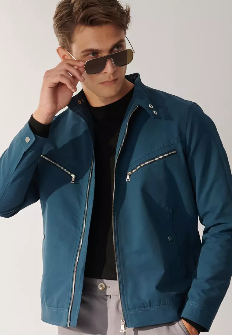 Turquoise Harrington Jacket