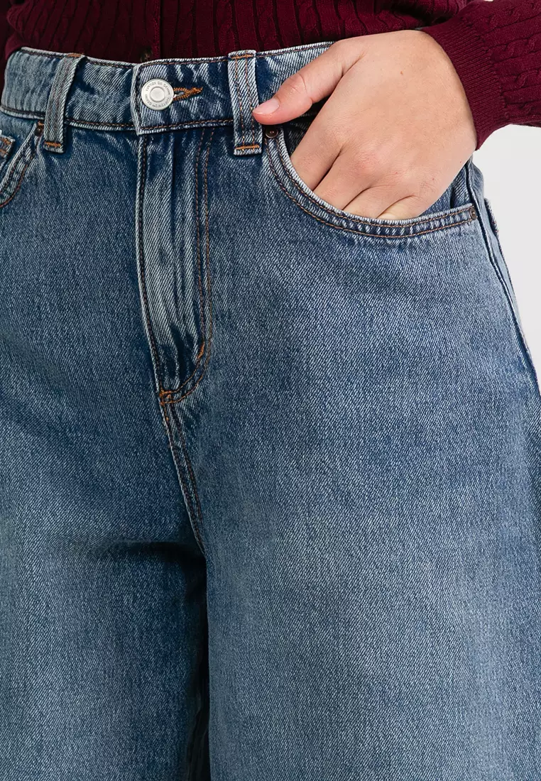 Lyocell Wide Denim Jorts