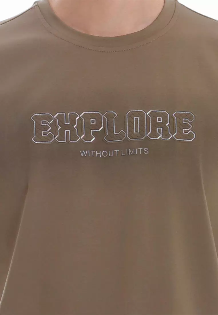 Forest Slim Fit Cotton Spandex Short Sleeve T Shirt Men - 24109-48Olive