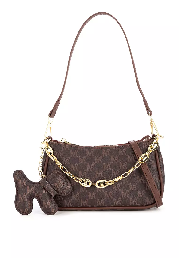 Tatiana mini logo sale and patent leather satchel