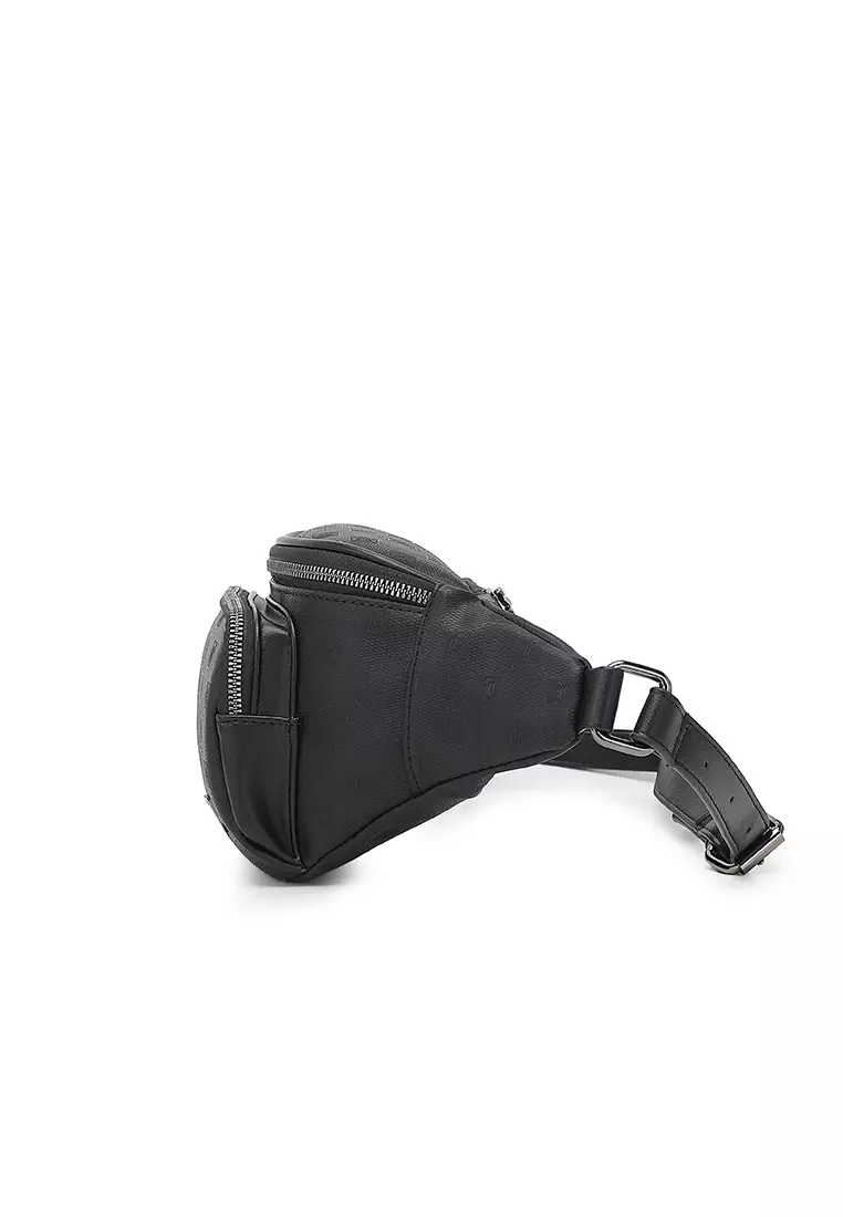 Men's Waist Bag / Belt Bag / Chest Bag - Black