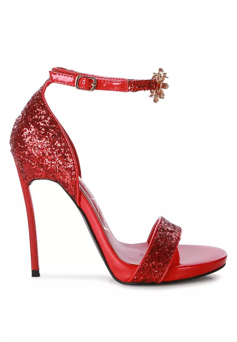 London Rag Red High Heeled Glitter Sandals 2024 Buy London Rag