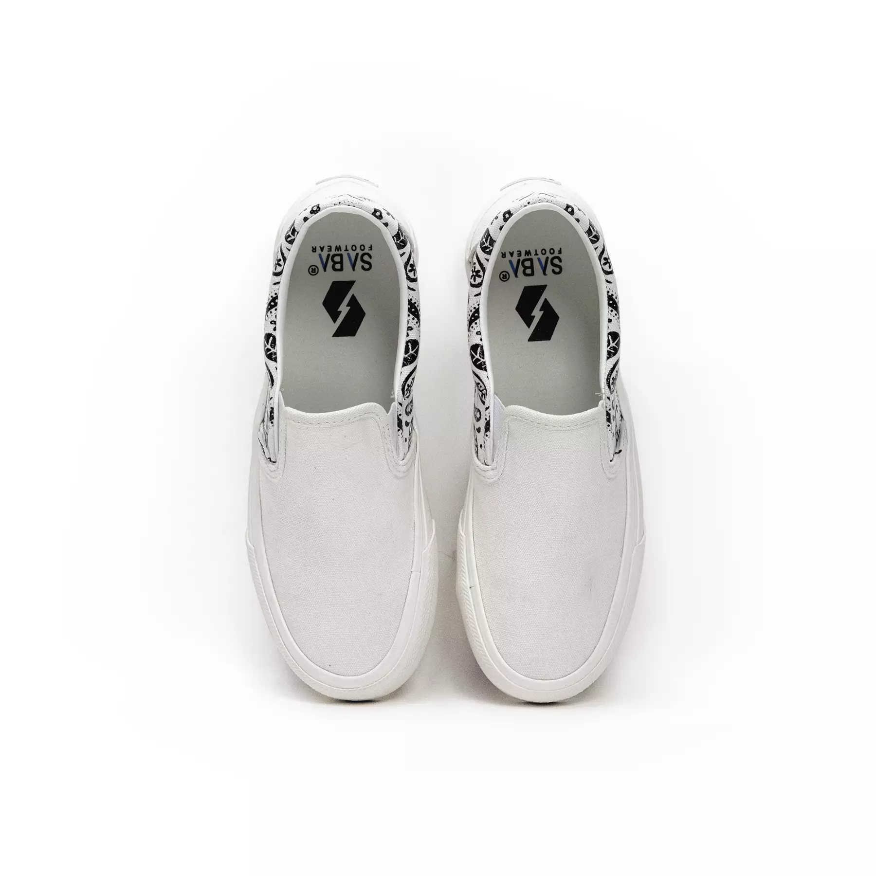 SABA  Slip on Paisley Off White - Sepatu Sneakers Casual Pria Wanita