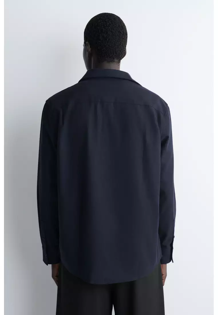 RELAXED BRUSHED COTTON-BLEND SHIRT