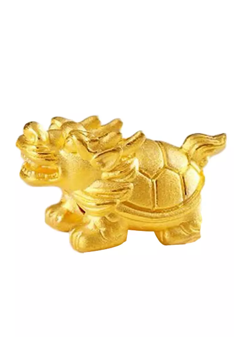 [SPECIAL] LITZ 999 (24K) Gold Dragon Turtle Ring 龙龟戒指 EPC0252S-R-A (0.16g+/-)
