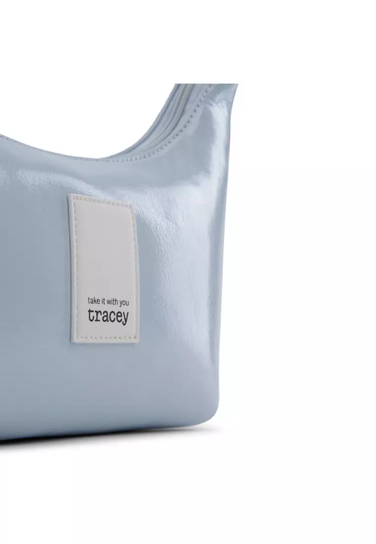 Tracey Off Duty Patent Shoulder Bag Glossy PU Leather