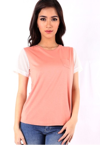 FIONA short sleeve tee with lace