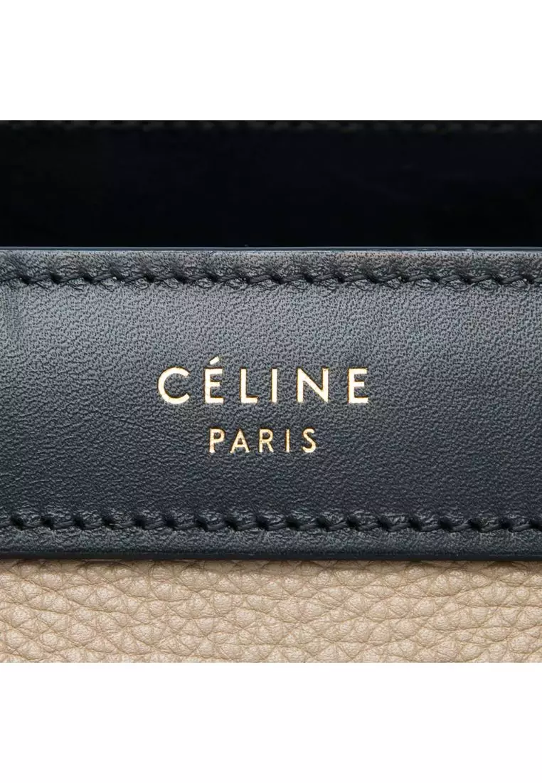 Pre-Loved Celine Nano Tricolor Leather Luggage Tote