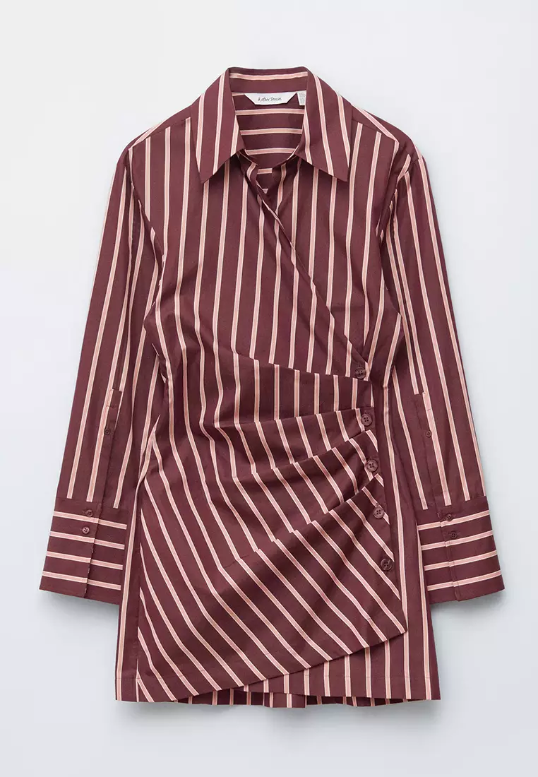 Wrap Shirt Mini Dress