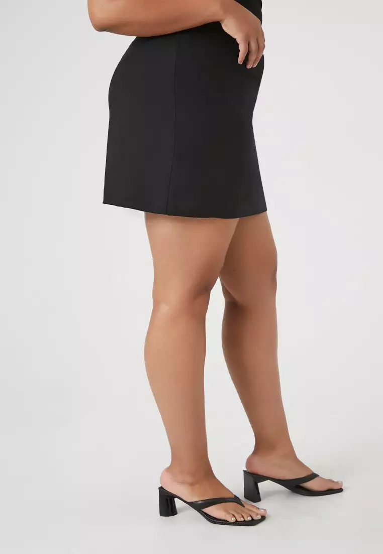 Forever 21 plus size black skirt shop