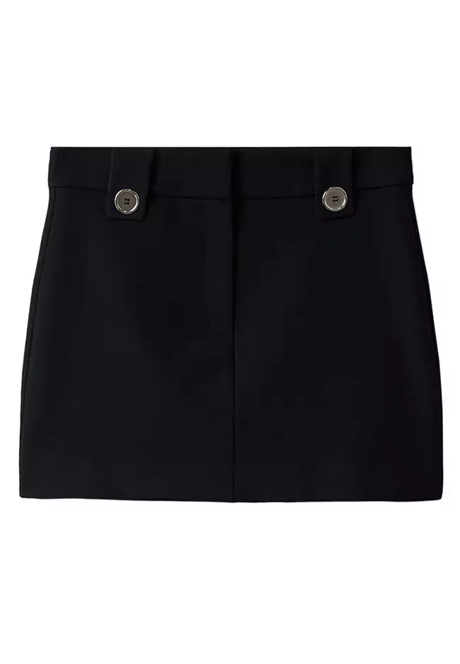 Buttoned Mini Skirt
