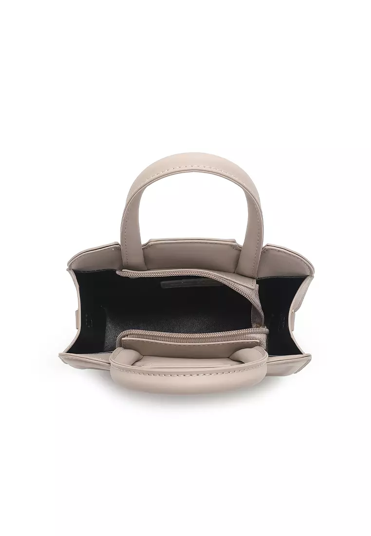 Women's Top Handle Bag / Sling Bag / Crossbody Bag - Beige